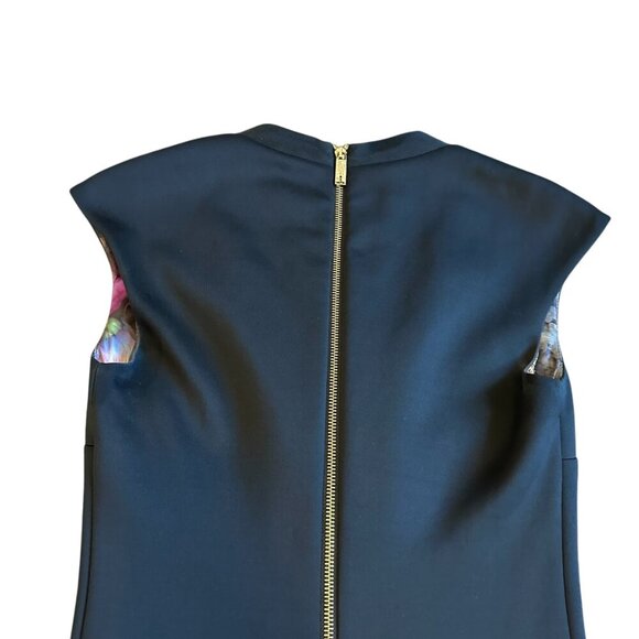 Ted Baker London Black Sleeveless Sheath Dress Scuba Stretch Size 4 Women's - Picture 6 of 10